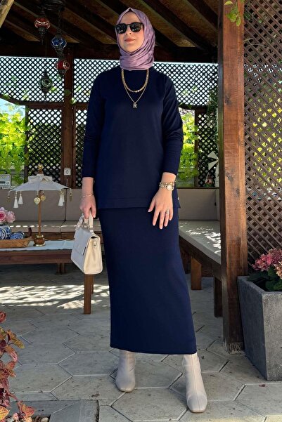 Rabia Şamlı Σετ πλεκτών Navy Blue Sezen