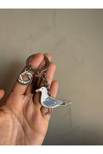 Miamantra سلسلة مفاتيح اسطنبول النورس والعجلة