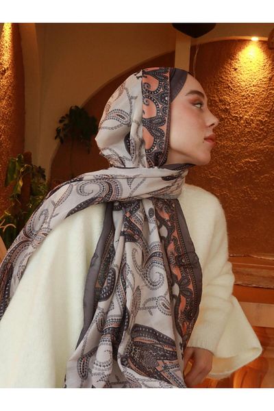 Modakaşmir Βαμβακερό σάλι Paisley με σχέδιο