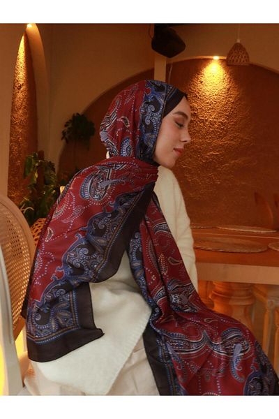 Modakaşmir Βαμβακερό σάλι Paisley με σχέδιο