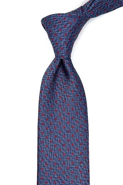 Kravatkolik Blue Small Pattern Handkerchief Classic Tie Kk12939