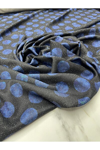 ipekkumaş Mavi Yuvarlaklı Elbiselik Triko Kumaş Ürünümüz Adet Olarak Satılır ...