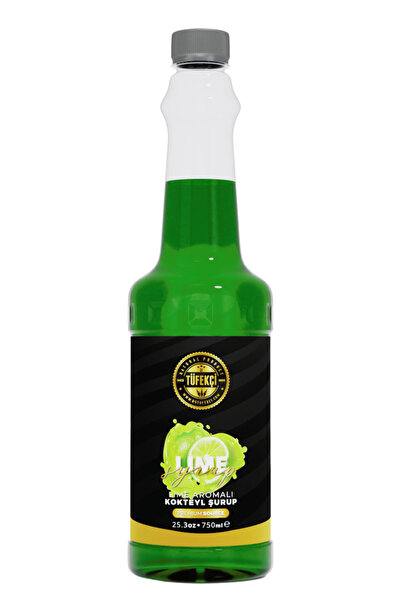 By Tüfekçi Lime Aromalı Kokteyl ve İçecek Şurubu 75 Cl | 750 ml | Limonata, M...