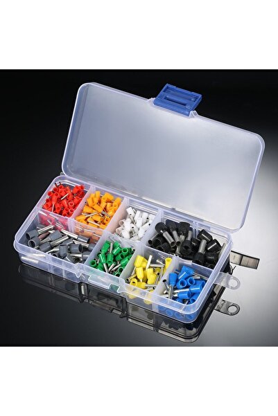 Devremarkt 400 Parça Izoleli Kablo Ucu Set Kutulu Yalıtımlı Tel Terminal Soketi Sıkmalı Pin Elektrik Teli