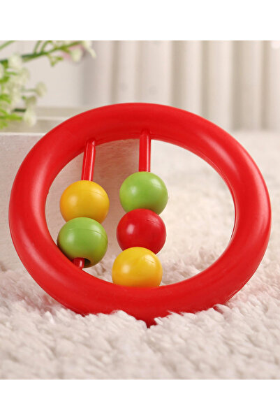 Babyhug خشخيشة من Babyhug Beads باللون الأحمر مقاس 9 سم للأطفال من عمر 3 أشهر...