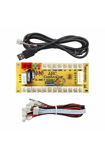 ARS Robotechnicals Arcade Usb Kontrol Kart Seti Pc Joystick Oyun Kol Konsol B...