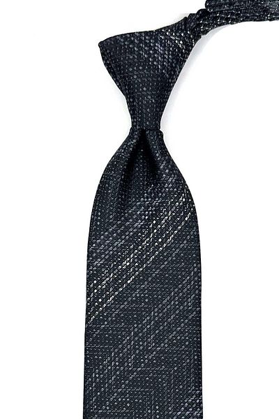 Kravatkolik Black Sand Pattern Handkerchief Classic Tie Kk12932