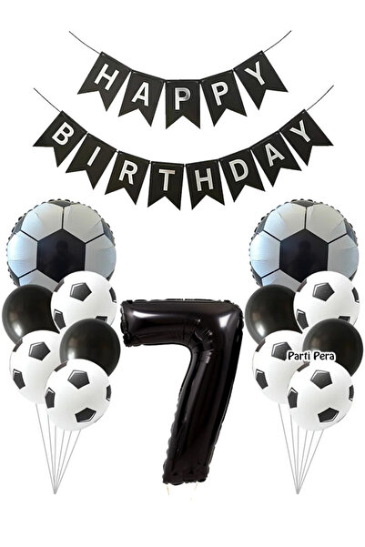 parti pera Futbol Temalı Doğum Günü Balon Seti Top Folyo Balon Futbol Topu Ba...
