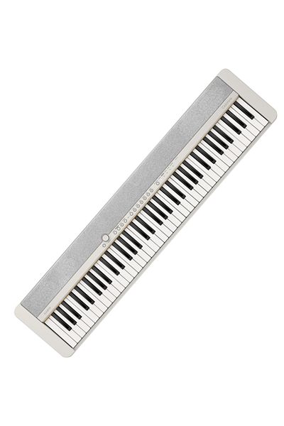 Casio لوحة مفاتيح رقمية Casiotone CT-S1-76WE مكونة من 76 مفتاحًا باللون الأبيض