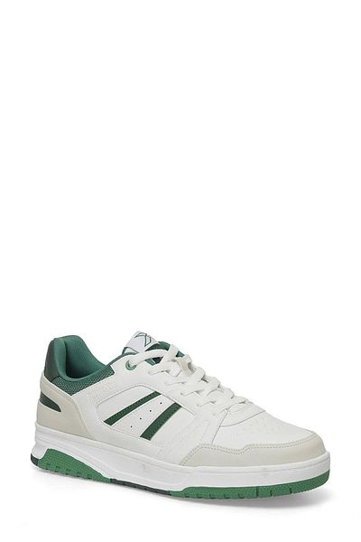 Kinetix Raybert Pu White-Green-Z.Green Men's Sneakers