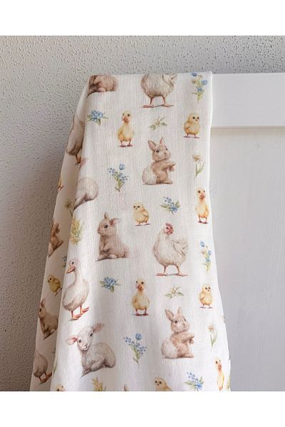 Little Dude 100% Organic Cotton Double Layer Patterned Muslin Blanket - 100*100