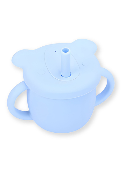 Fab N Funky Classic Bear Silicone Mug, Spill Proof Design, Refreshing Solid C...