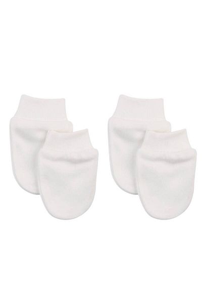Mini Ropa 100% Cotton 2-Piece Newborn Combed Baby Gloves