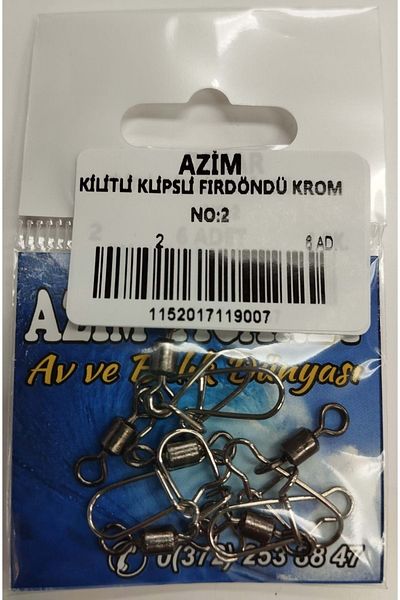 CAPTAIN 34MM Round Body and Lock Chrome No:2 - Azim Chrome 1PK