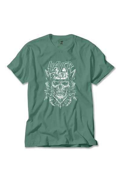 Z zepplin Slayer Solider Skull - Πράσινη μπλούζα