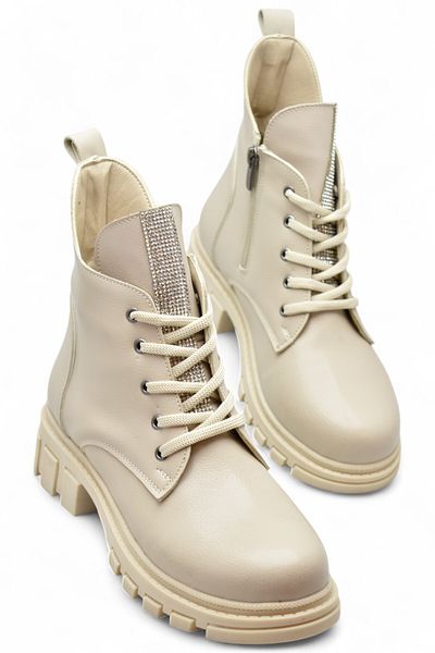 ISPARTALILAR 886 Lace-Up Zippered Daily Γυναικείες Μπότες Παπούτσια Winter Stone Γυναικείες μπότες
