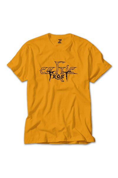 CrowsGate Κίτρινο T-shirt με λογότυπο Celtic Frost