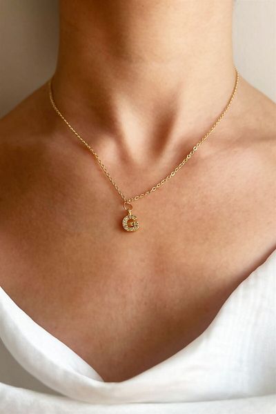 Sose Moda G Letter Gold Chain Necklace