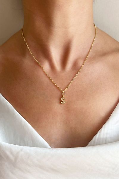 Sose Moda Letter S Gold Chain Necklace