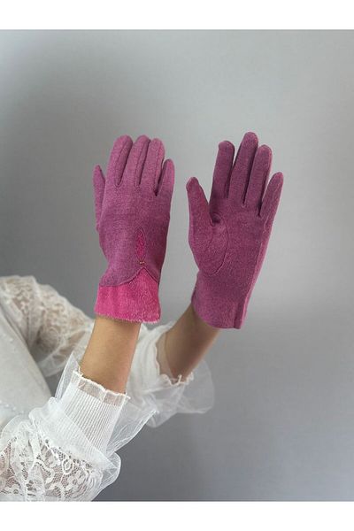 Gönülden Tasarım Design Fur Women Gloves Finger Gloves
