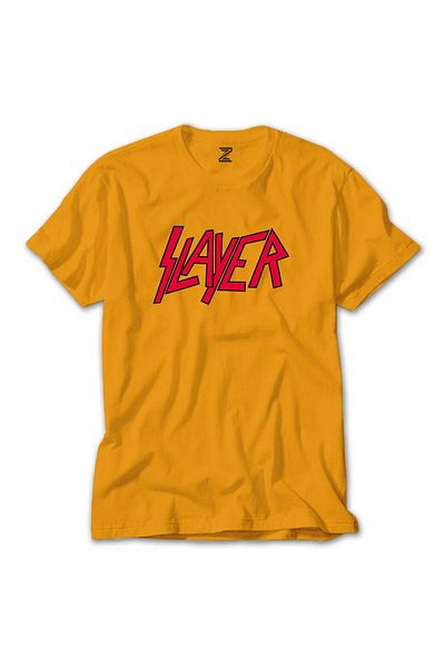 Z zepplin Κλασικό κίτρινο μπλουζάκι με λογότυπο Slayer