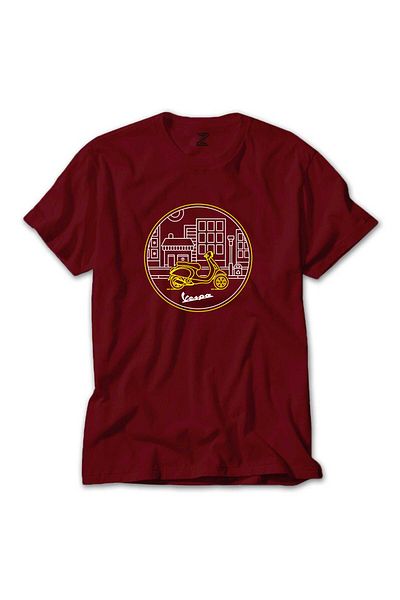 Z zepplin Tricou Vespa Tour la oraș roșu