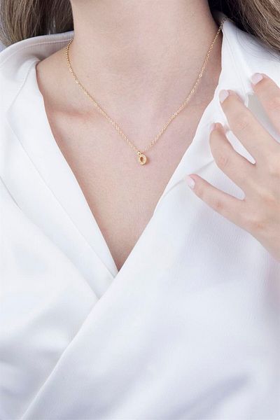 Sose Moda O Letter Gold Chain Necklace