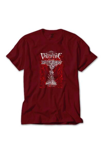 Megstill Bullet For My Valentine Κλασικό Πολύχρωμο Μπλουζάκι Κόκκινο Χρώμα Μέ...