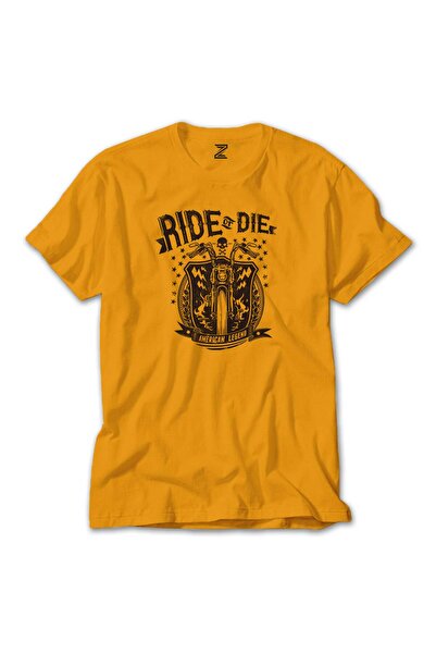 CrowsGate Κίτρινο μπλουζάκι Ride Die Silhouette