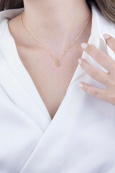 Sose Moda Gold Chain Necklace with Letter S