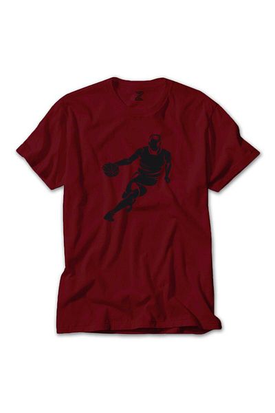 WAKHA Basketball Hoop Silhouette Red T-Shirt
