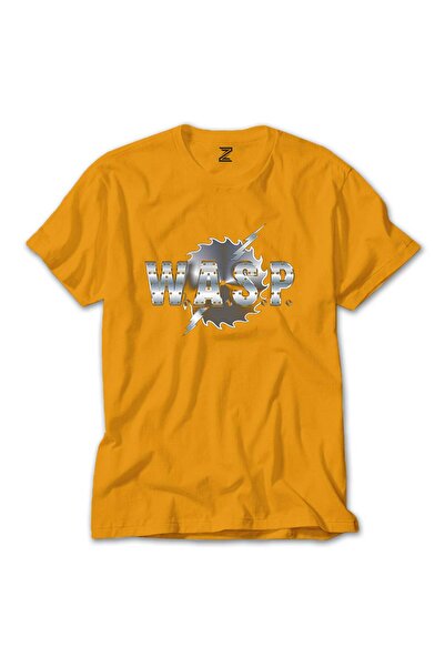 WAKHA Μπλουζάκι με λογότυπο WASP, πολύχρωμο, κίτρινο χρώμα, μέγεθος S