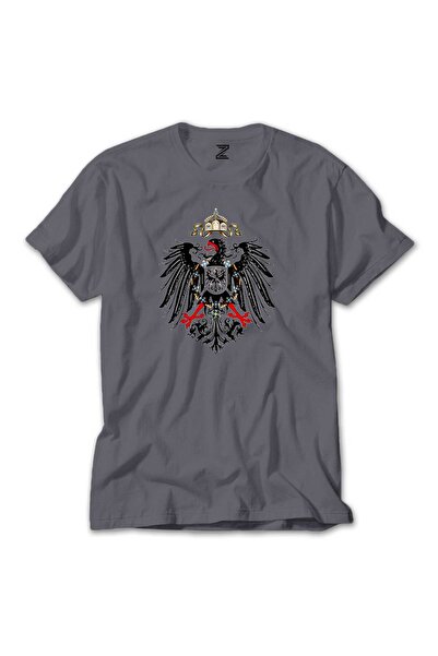 CrowsGate Hearts of Iron 4 Imperial Coat of Arms of Germany Gray T-Shirt