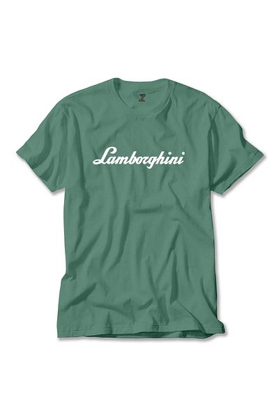 WAKHA Lamborghini Text Green T-shirt