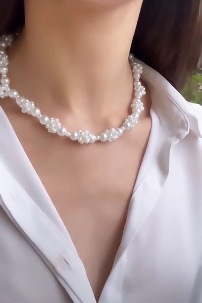 Sose Moda Mini Pearl Balls Design Necklace