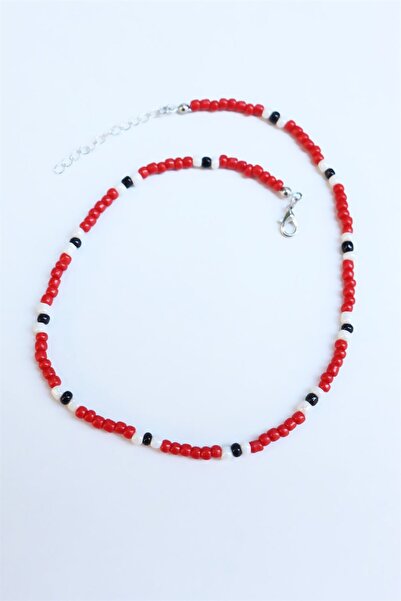 Sose Moda Red Design Bead Necklace