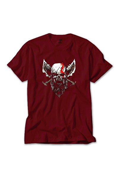 CrowsGate Tricou Roșu Kratos Craniu God Of War