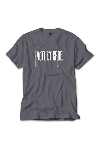 CrowsGate Γκρι T-shirt με λογότυπο Mötley Crüe