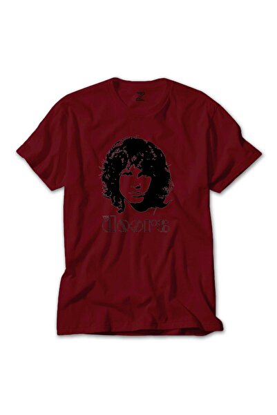 CrowsGate The Doors Siluetă Jim Morrison Colorată Roșu Colorat tricou