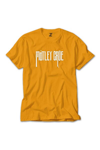 CrowsGate Κίτρινο T-shirt με λογότυπο Mötley Crüe