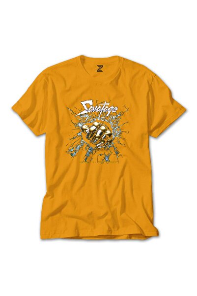 WAKHA Tricou colorat Savatage Power Of The Night, culoare galbenă, mărimea M