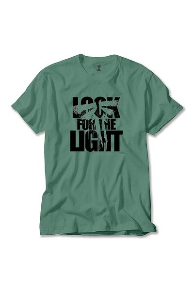 WAKHA The Last of Us Look for The Light Text Green T-shirt