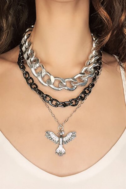 Sose Moda قلادة متعددة فينيكس بحجر الزركون