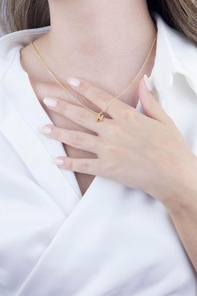 Sose Moda N Letter Gold Chain Necklace