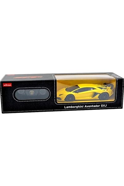 Rastar MASINA CU TELECOMANDA LAMBORGHINI AVENTADOR SVJ GALBEN CU SCARA 1 LA 24