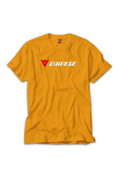 WAKHA Dainese Logo Text Yellow T-Shirt