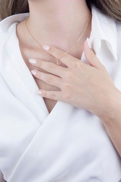 Sose Moda L Letter Gold Chain Necklace