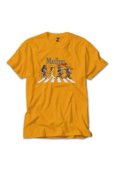 CrowsGate Tricou colorat The Master Of Rock, culoare galbenă, mărimea S