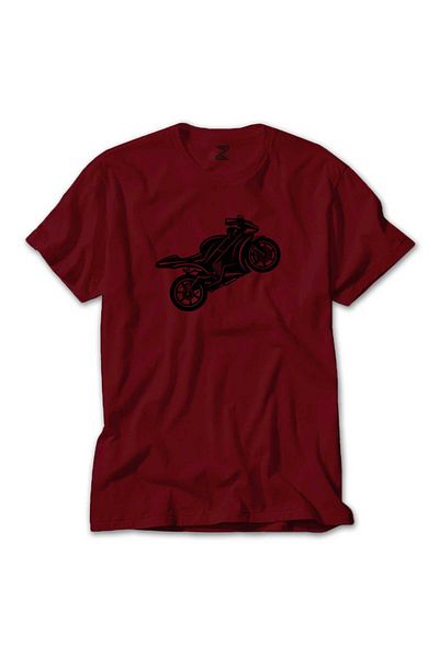 Z zepplin Κόκκινο T-shirt μοτοσικλέτας Silhouette