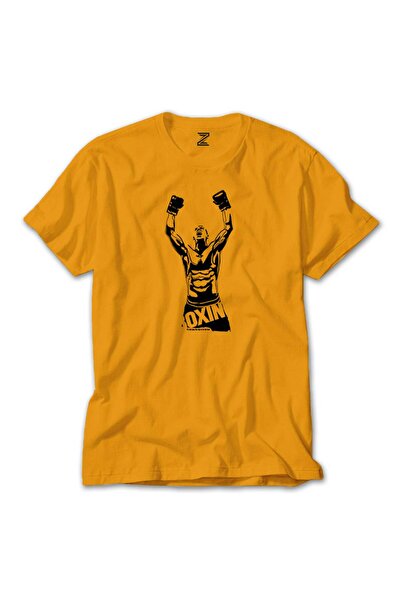 CrowsGate Tricou galben cu siluetă de luptător de box